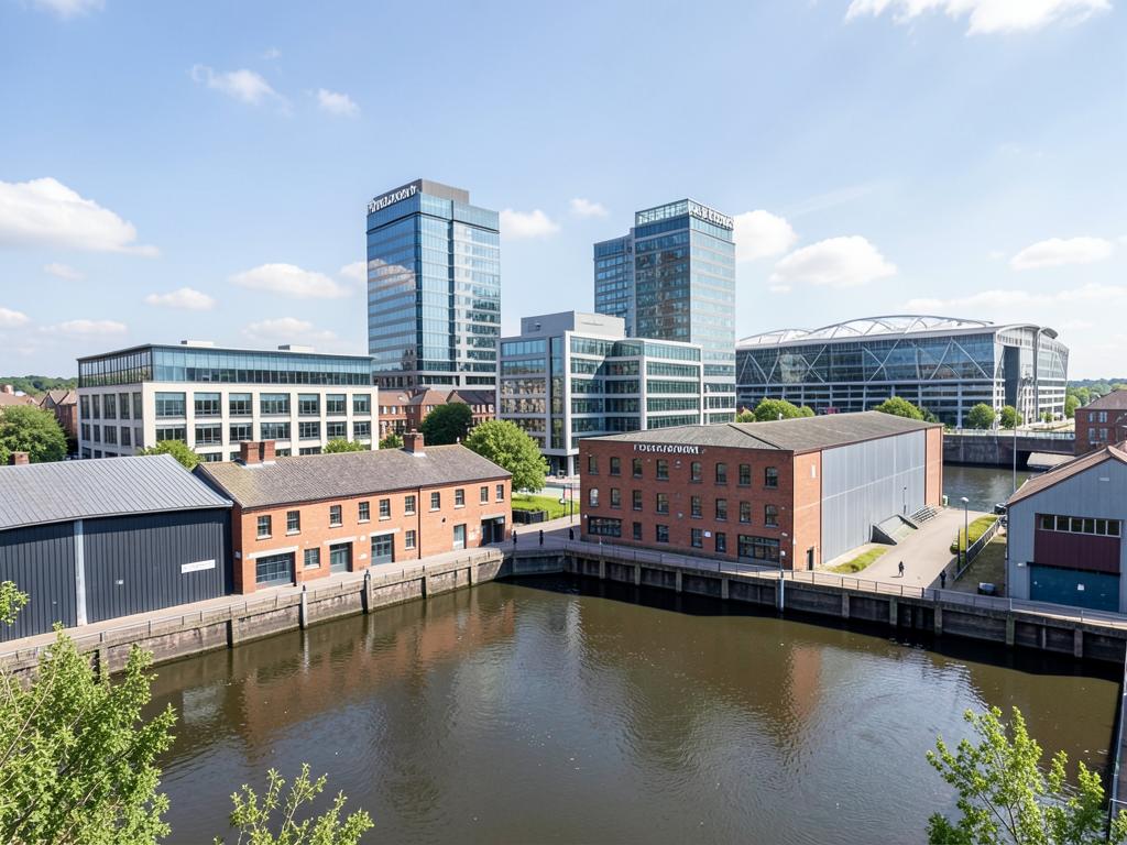 Trafford waterside commercial buildings and warehouses